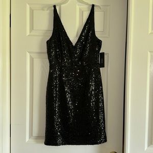 Lulu’s Black Sparkly Mini Dress